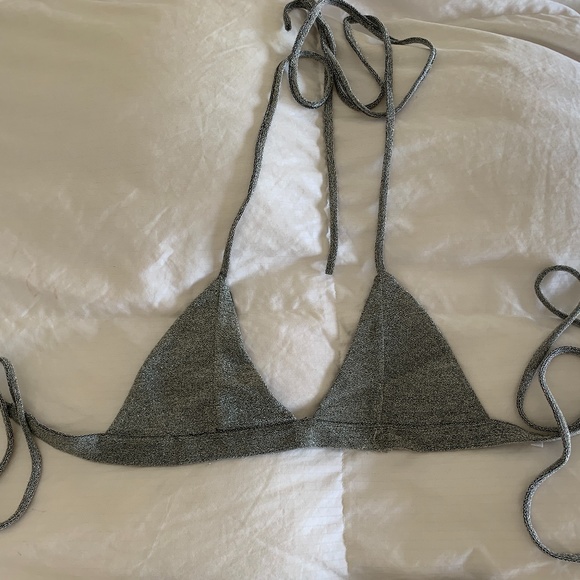 REVOLVE - by the way - Eliza Shimmer Wrap Set in Silver (XS) - Picture 7 of 8